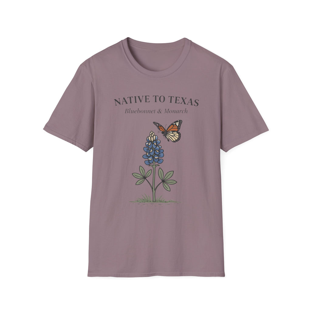 Native to Texas Bluebonnet & Monarch T-Shirt