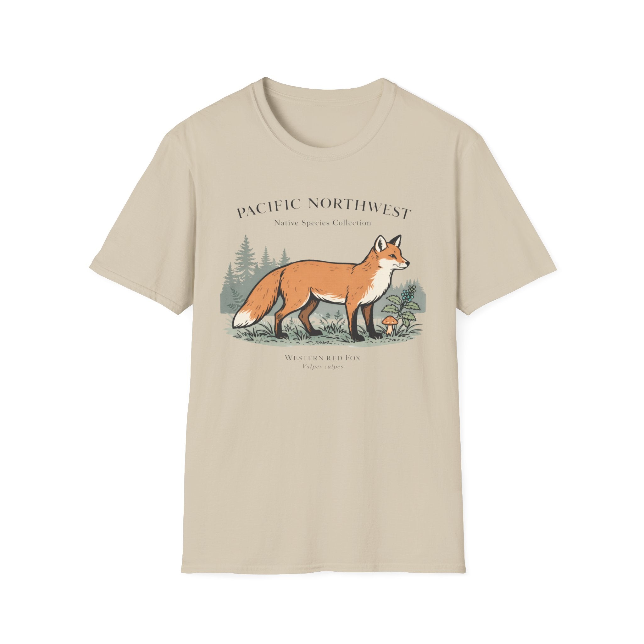 Pacific Northwest Native Species Collection Western Red Fox T-Shirt