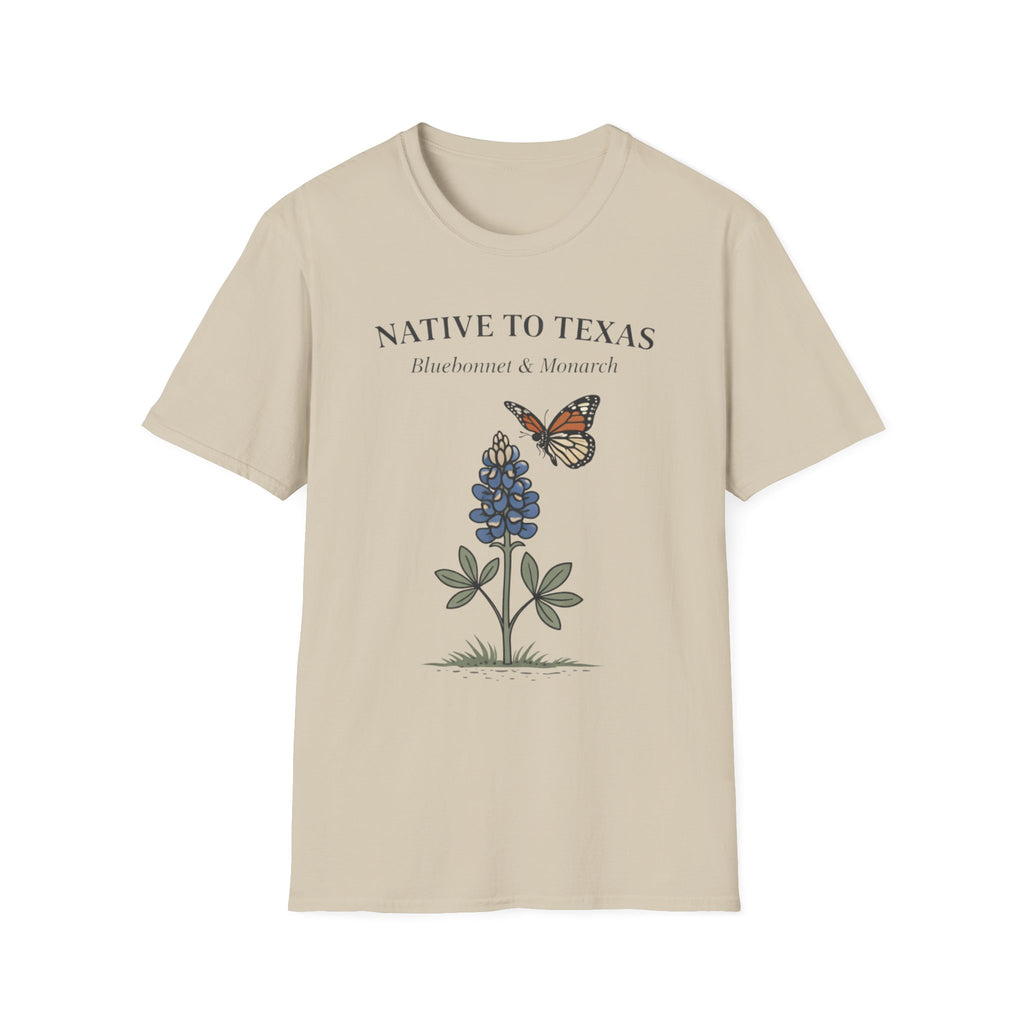 Native to Texas Bluebonnet & Monarch T-Shirt