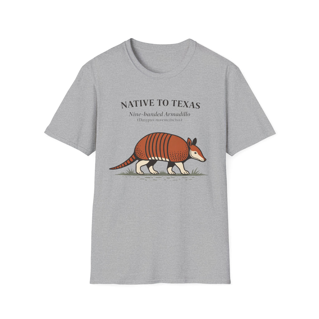 Native to Texas Nine-banded Armadillo T-Shirt