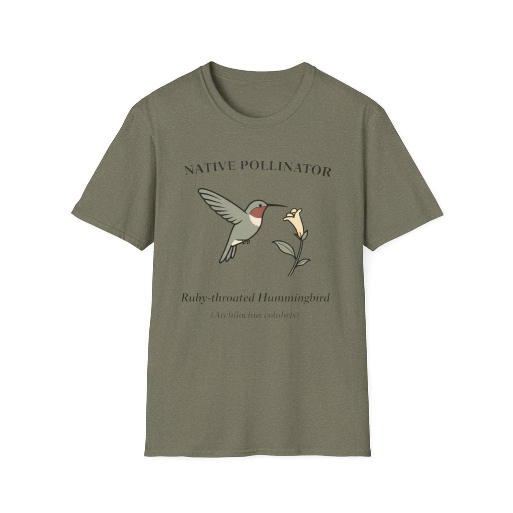 Native Pollinator Ruby-throated Hummingbird T-shirt