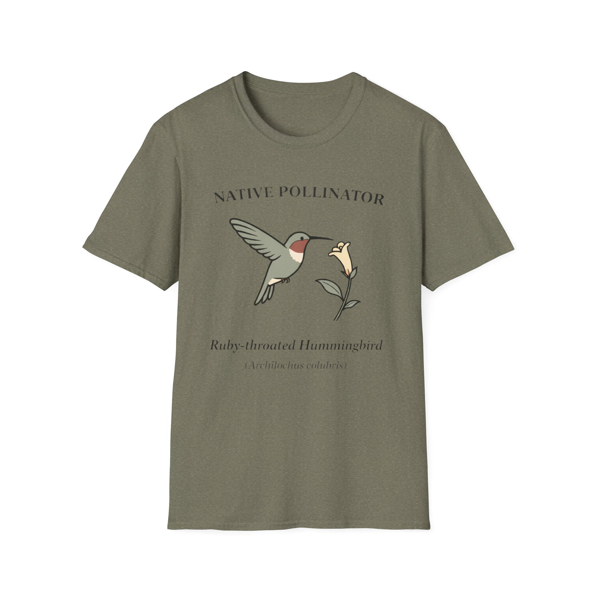 Native Pollinator Ruby-throated Hummingbird T-shirt