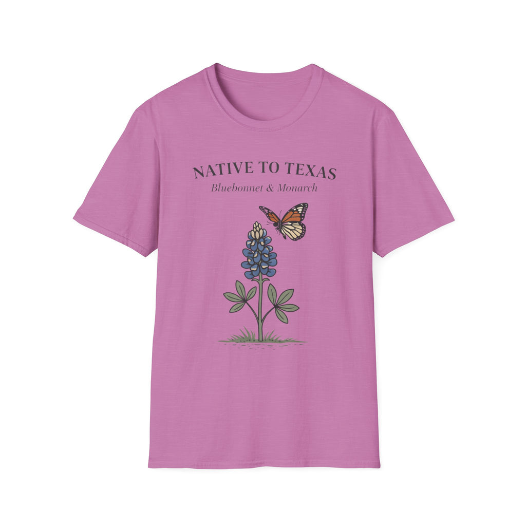 Native to Texas Bluebonnet & Monarch T-Shirt