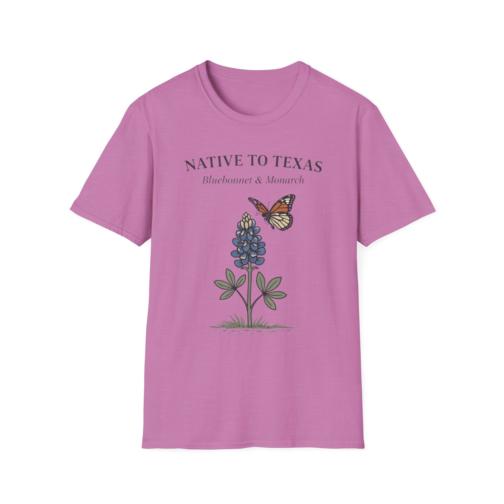 Native to Texas Bluebonnet & Monarch T-Shirt