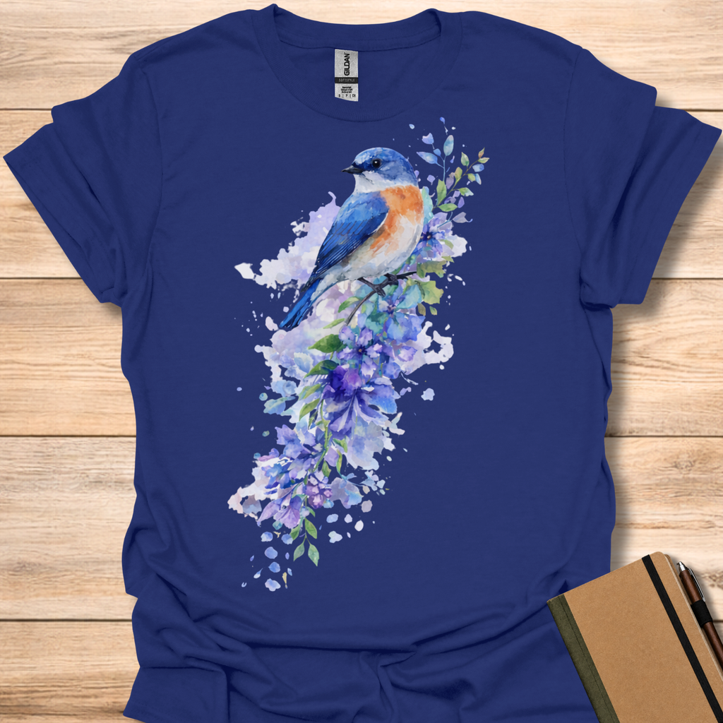 Eastern Bluebird Watercolor T-Shirt