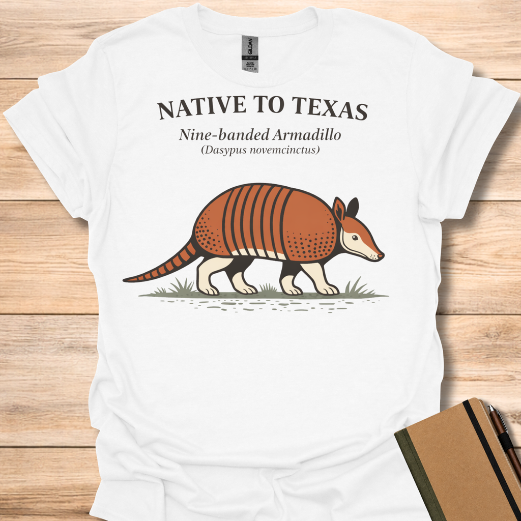 Native to Texas Nine-banded Armadillo T-Shirt