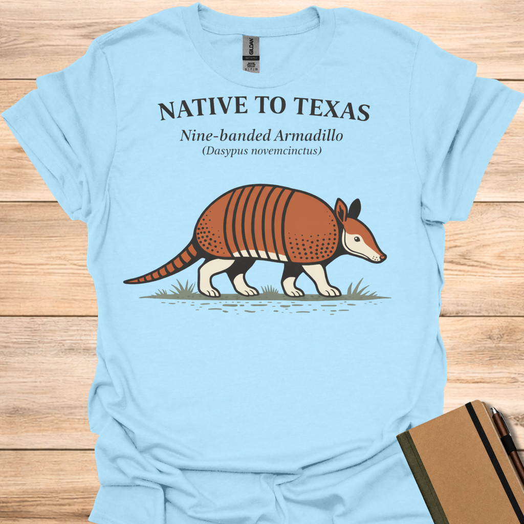 Native to Texas Nine-banded Armadillo T-Shirt