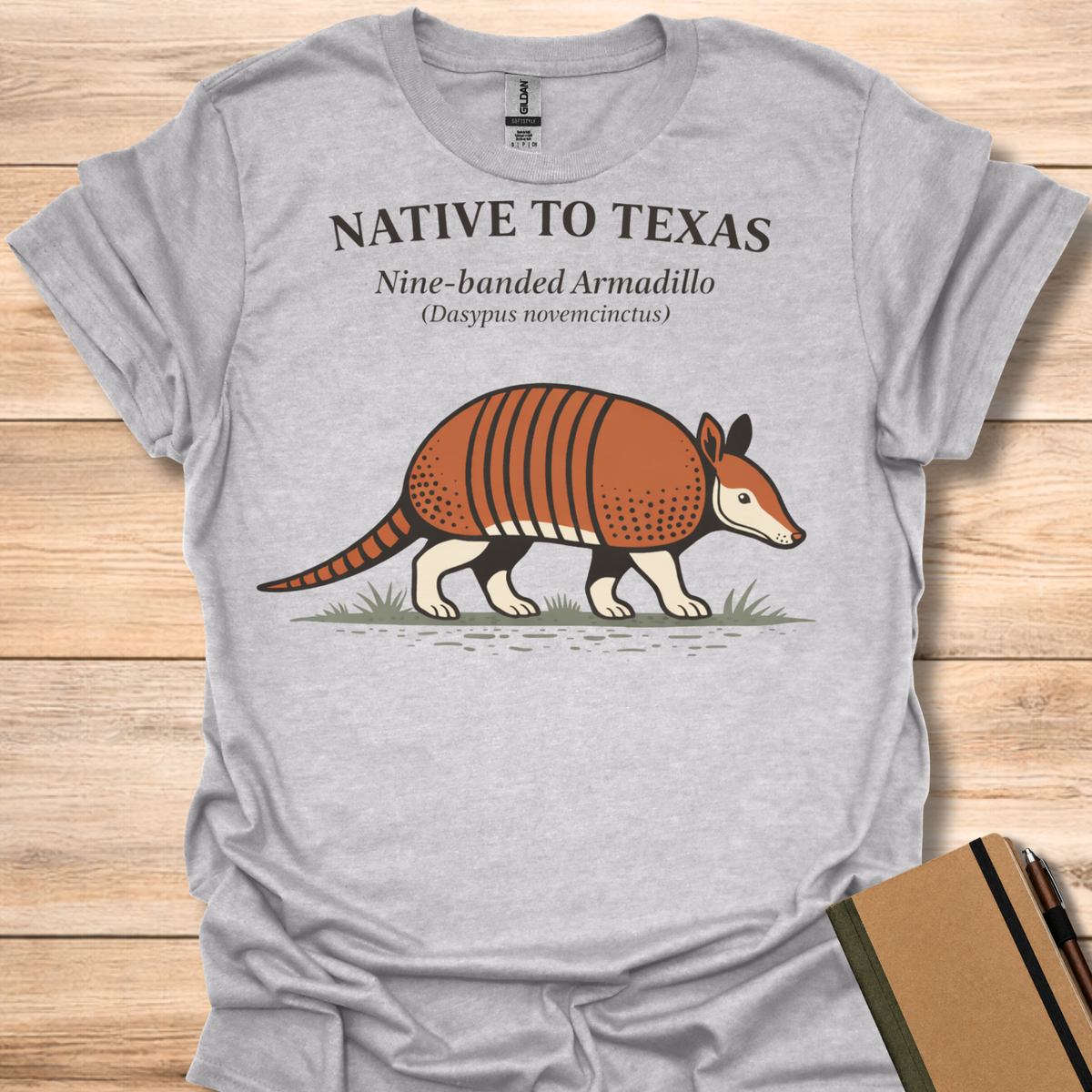 Native to Texas Nine-banded Armadillo T-Shirt