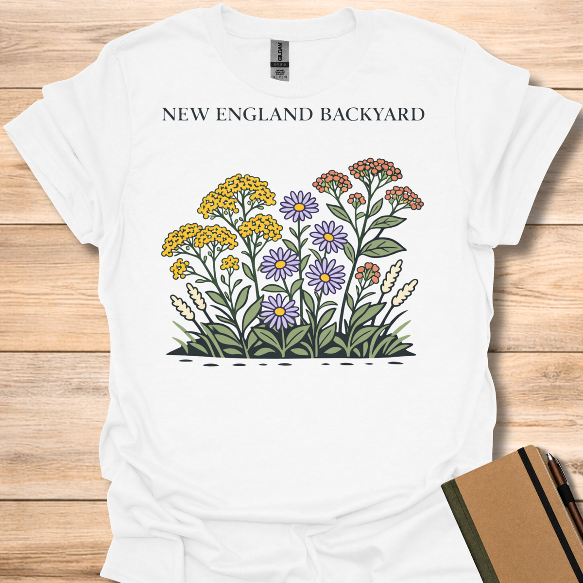 New England Backyard Flowers T-Shirt