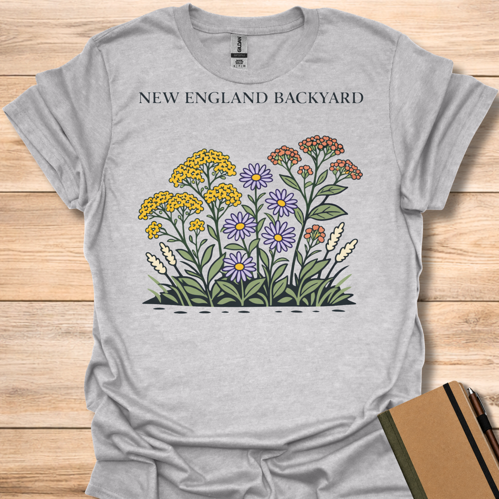 New England Backyard Flowers T-Shirt