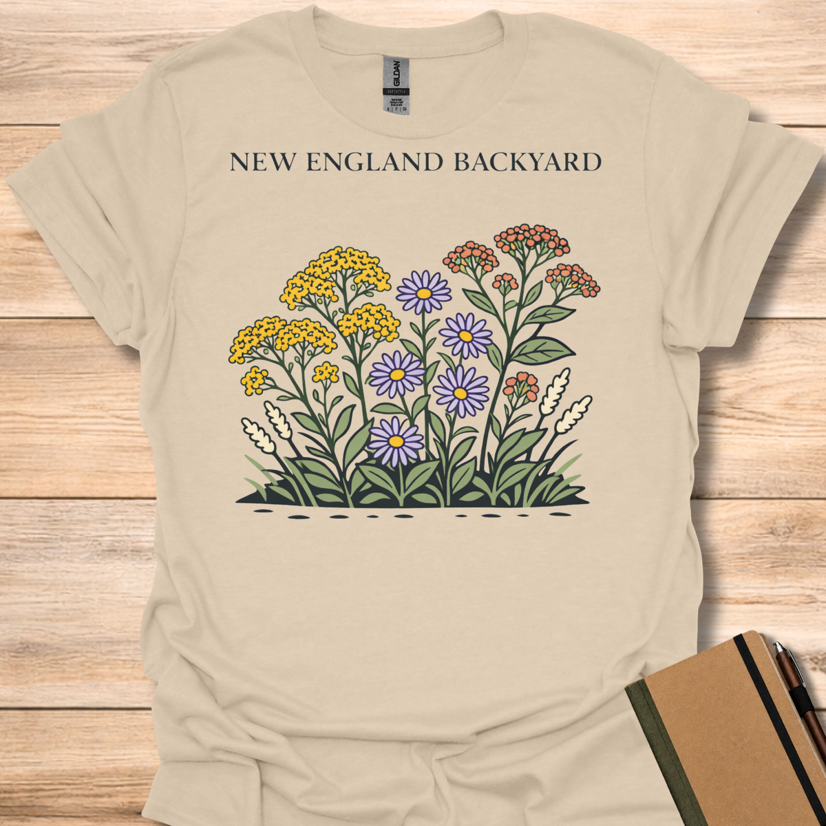 New England Backyard Flowers T-Shirt