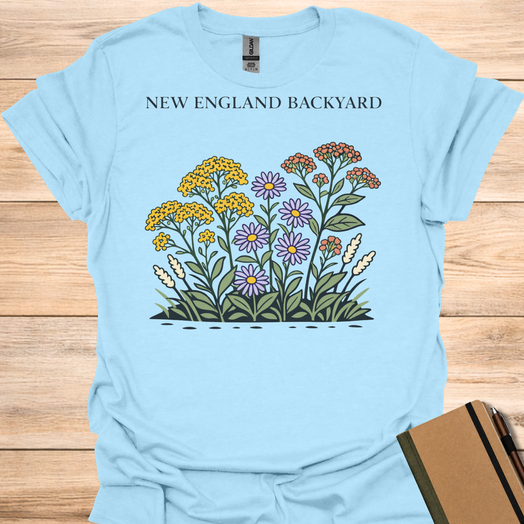 New England Backyard Flowers T-Shirt