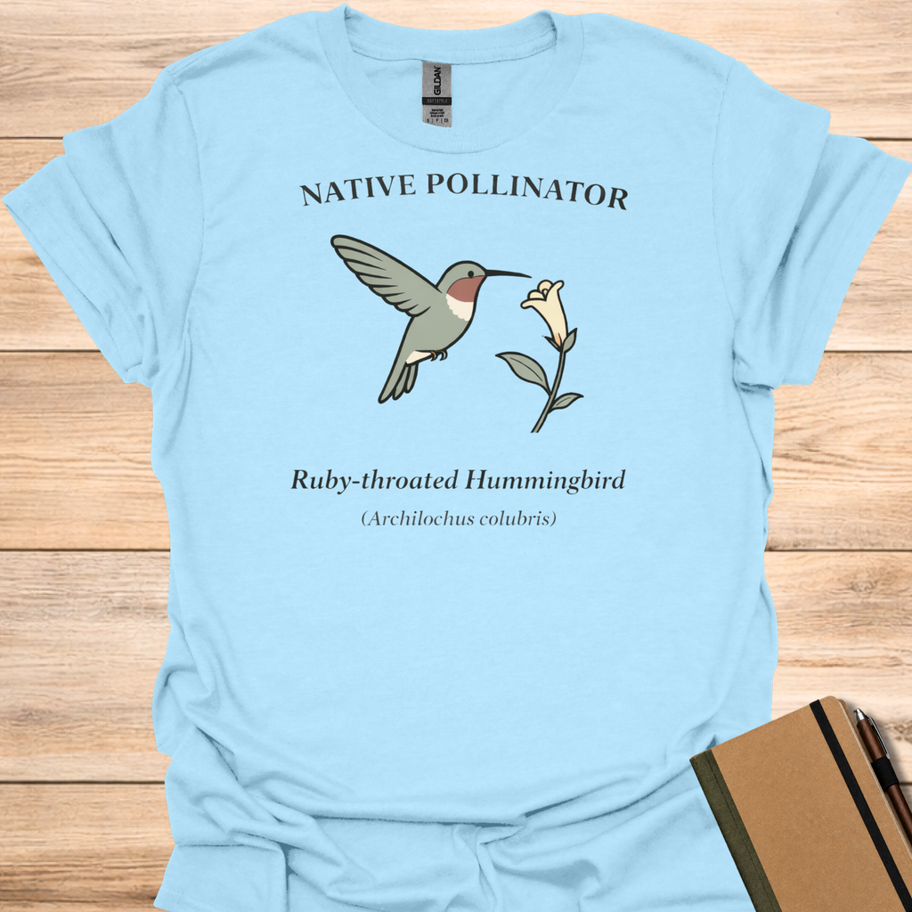Native Pollinator Ruby-throated Hummingbird T-shirt