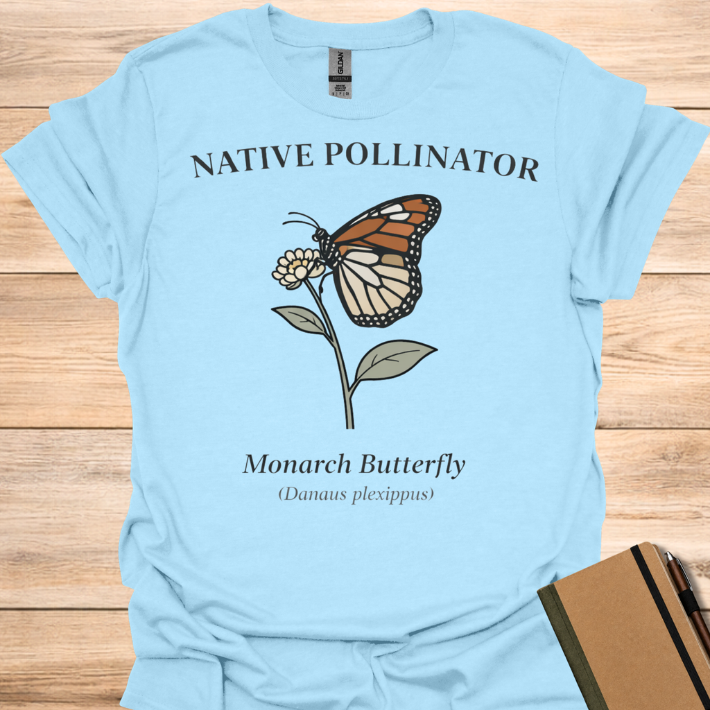 Native Pollinator Monarch Butterfly T-Shirt