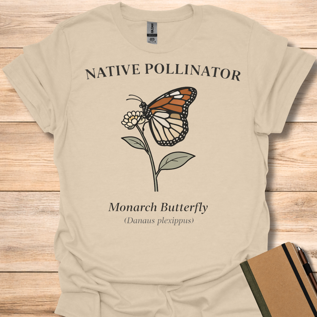 Native Pollinator Monarch Butterfly T-Shirt