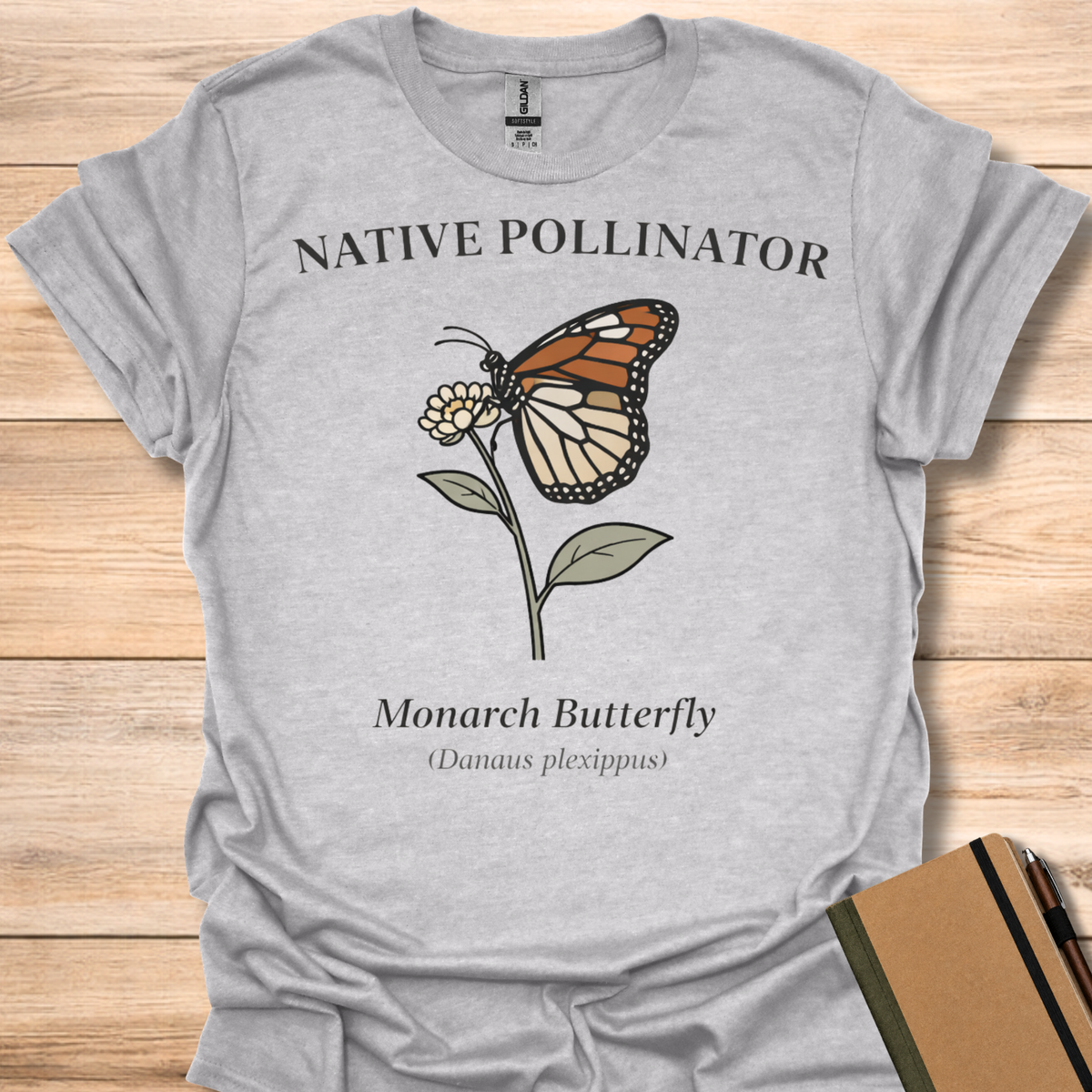 Native Pollinator Monarch Butterfly T-Shirt