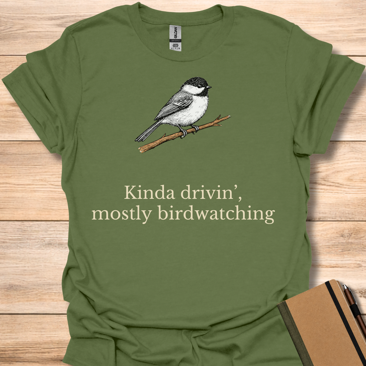 Kinda Drivin', Mostly Birdwatching T-Shirt