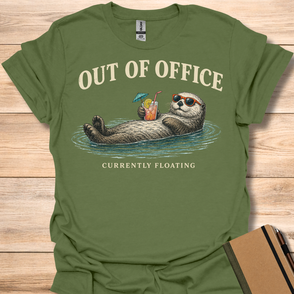 Out Of Office Currently Floating T-Shirt
