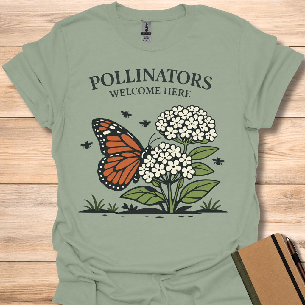 Pollinators Welcome Here T-Shirt