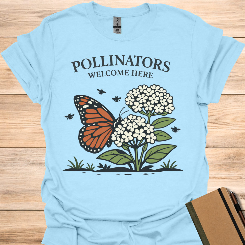 Pollinators Welcome Here T-Shirt