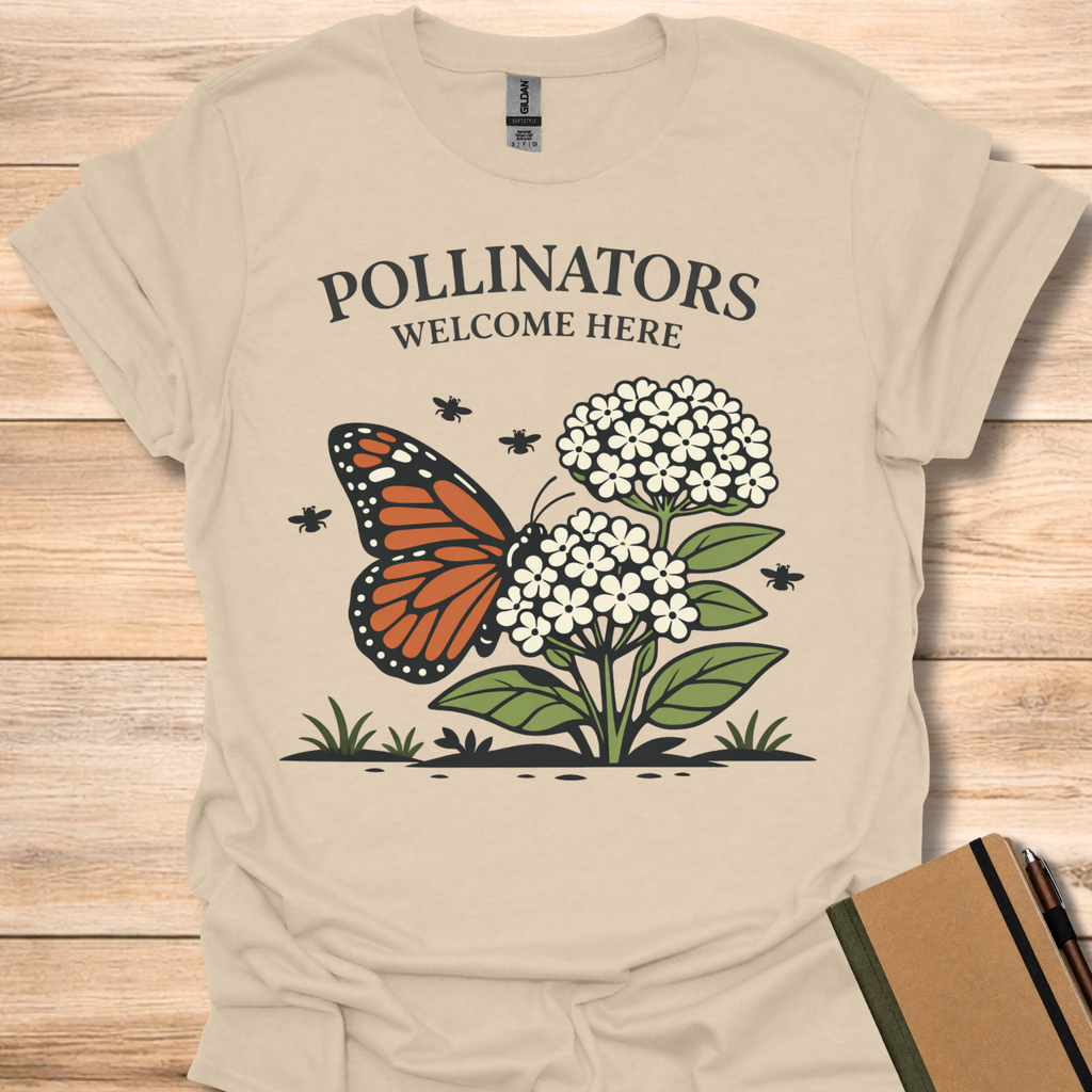 Pollinators Welcome Here T-Shirt