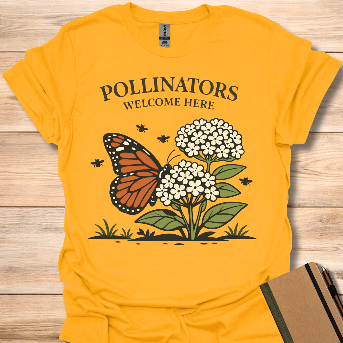 Pollinators Welcome Here T-Shirt