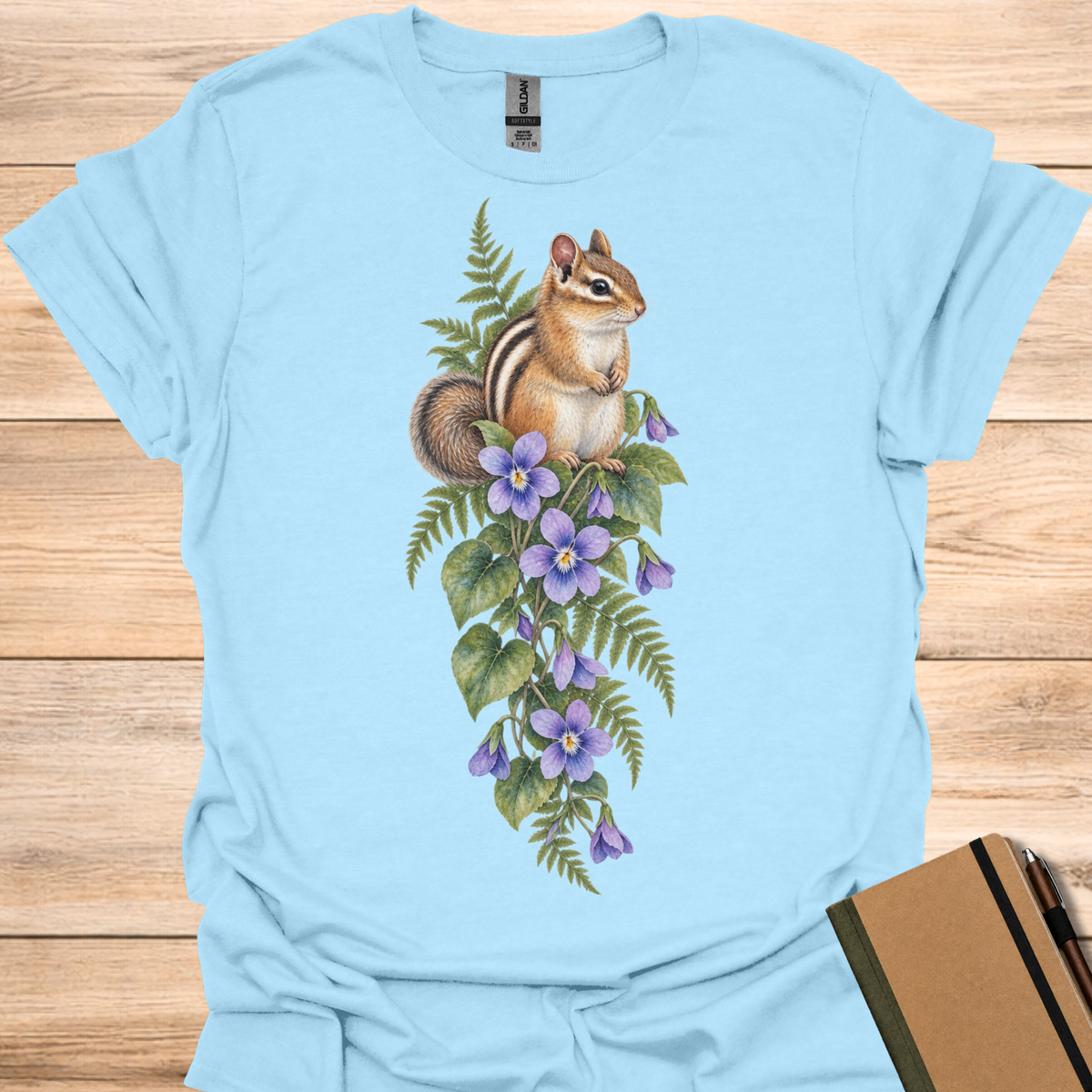 Eastern Chipmunk Watercolor T-Shirt