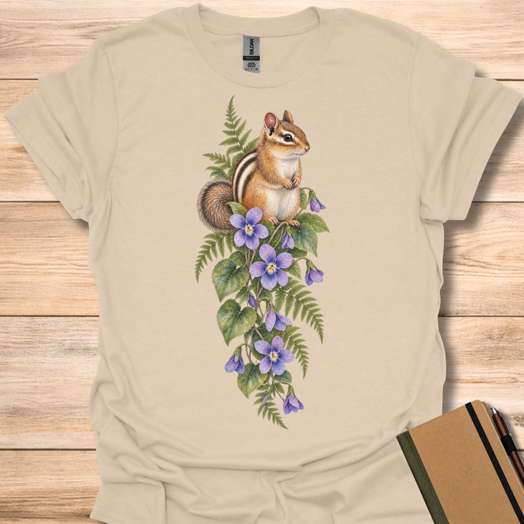 Eastern Chipmunk Watercolor T-Shirt