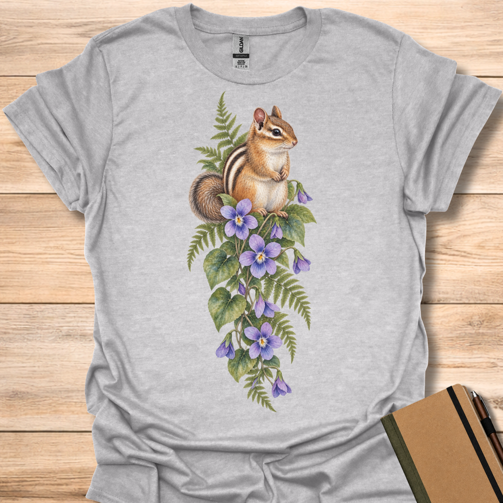 Eastern Chipmunk Watercolor T-Shirt