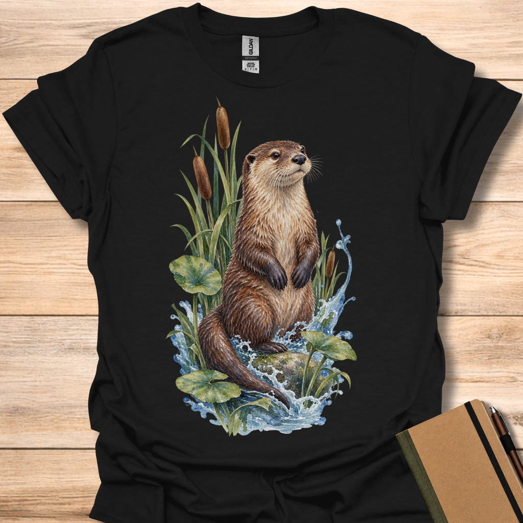 River Otter Watercolor T-Shirt