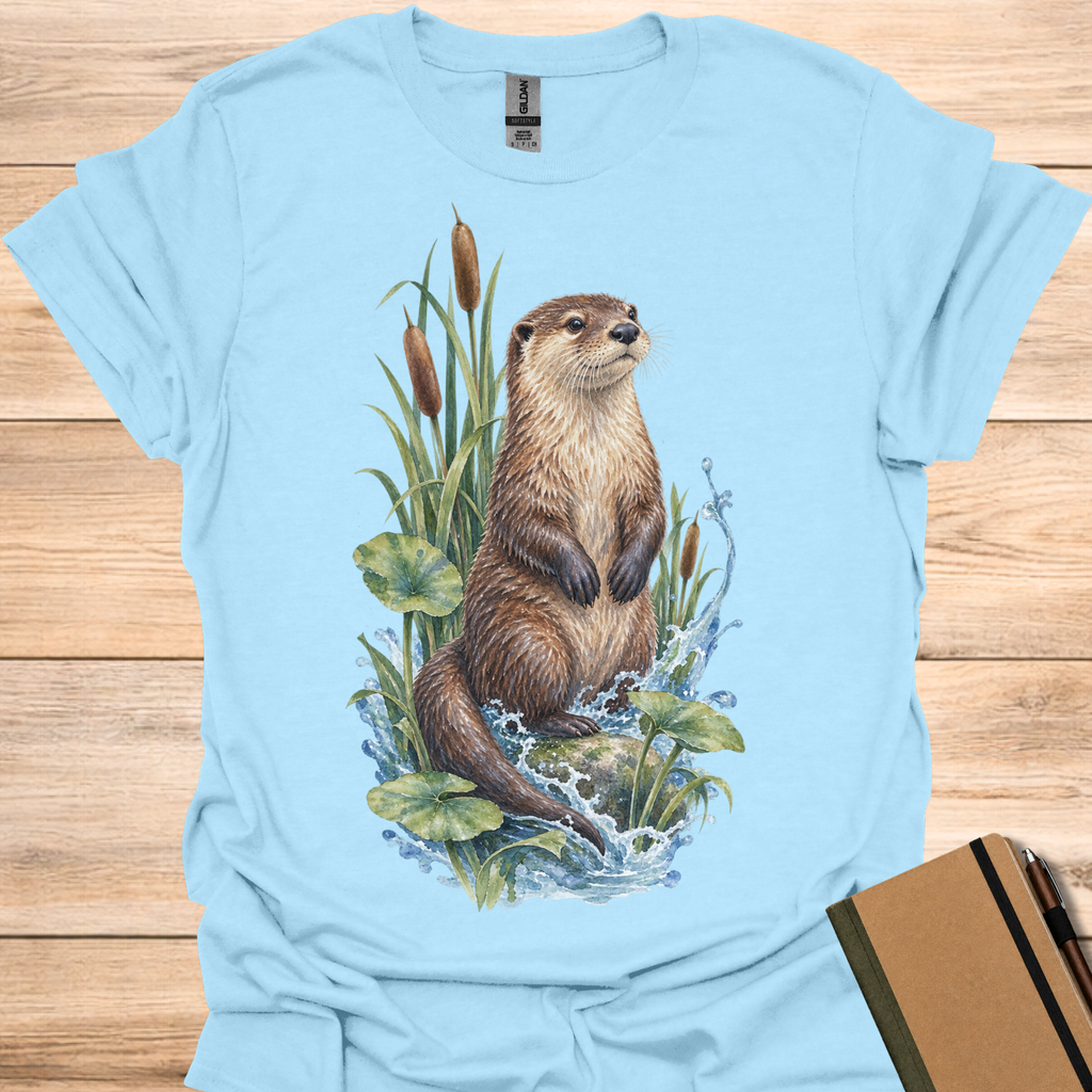 River Otter Watercolor T-Shirt