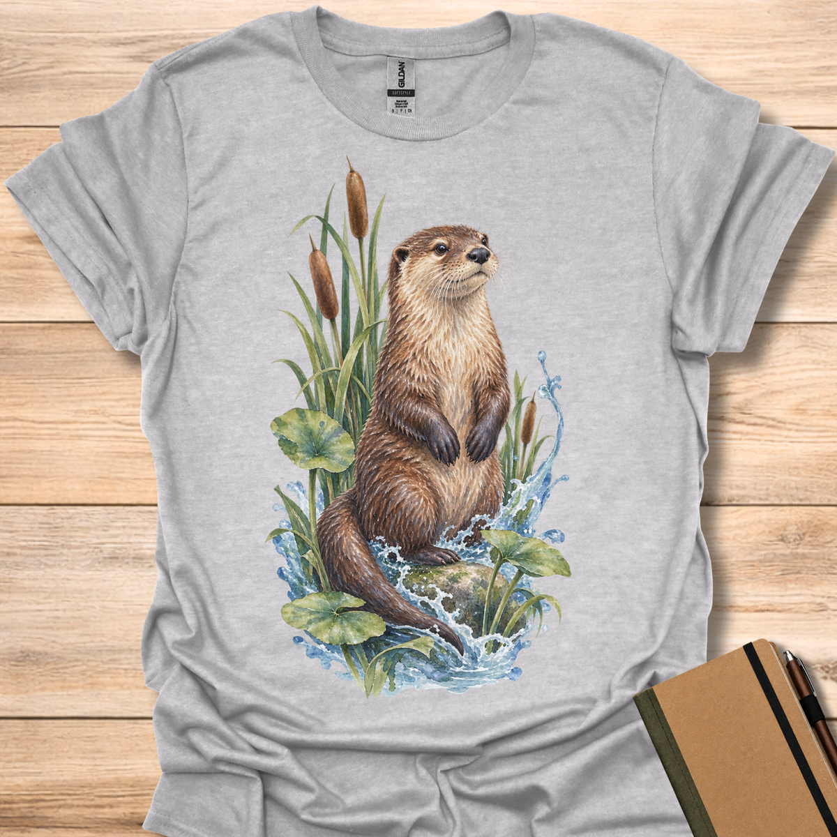River Otter Watercolor T-Shirt