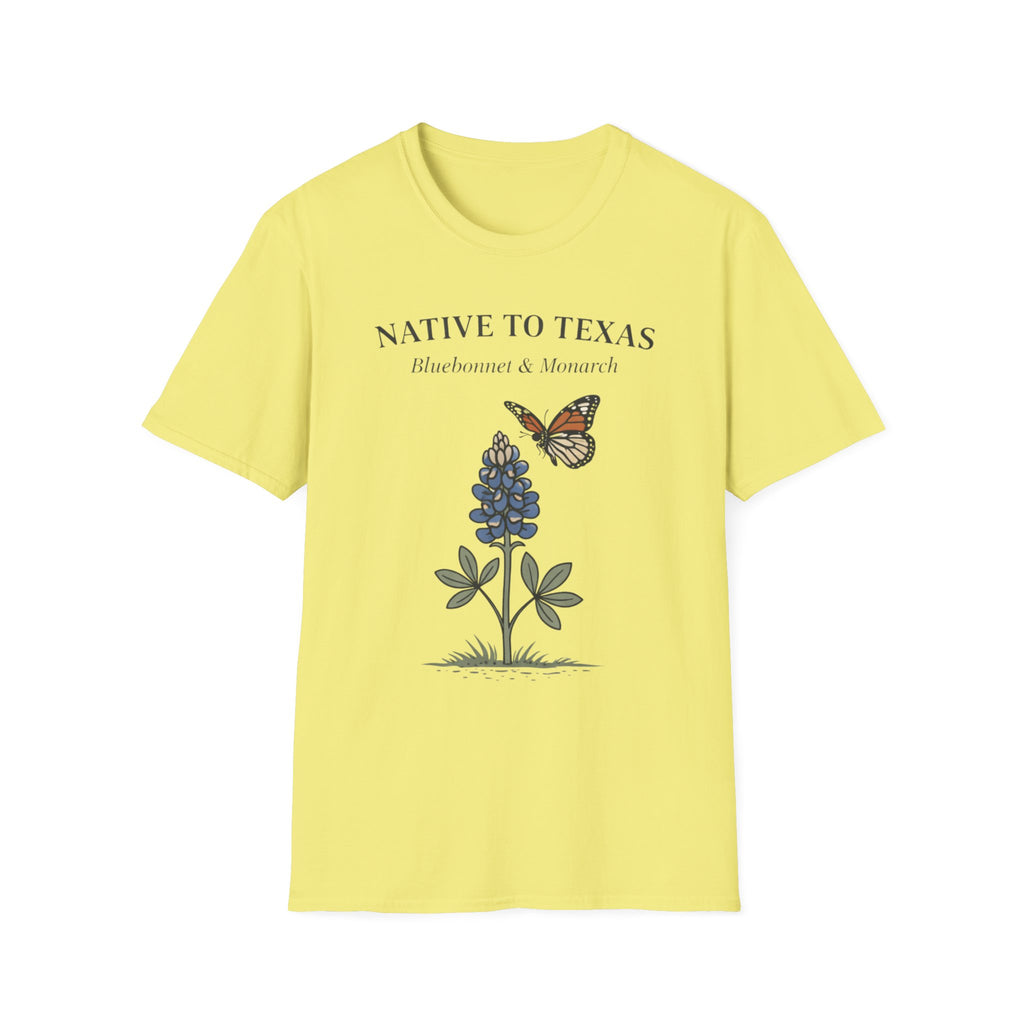 Native to Texas Bluebonnet & Monarch T-Shirt