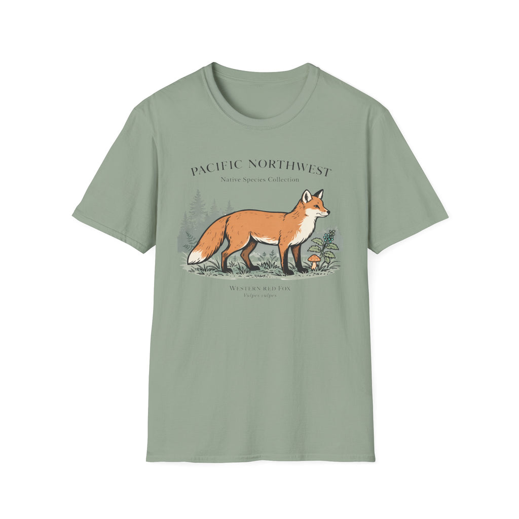 Pacific Northwest Native Species Collection Western Red Fox T-Shirt