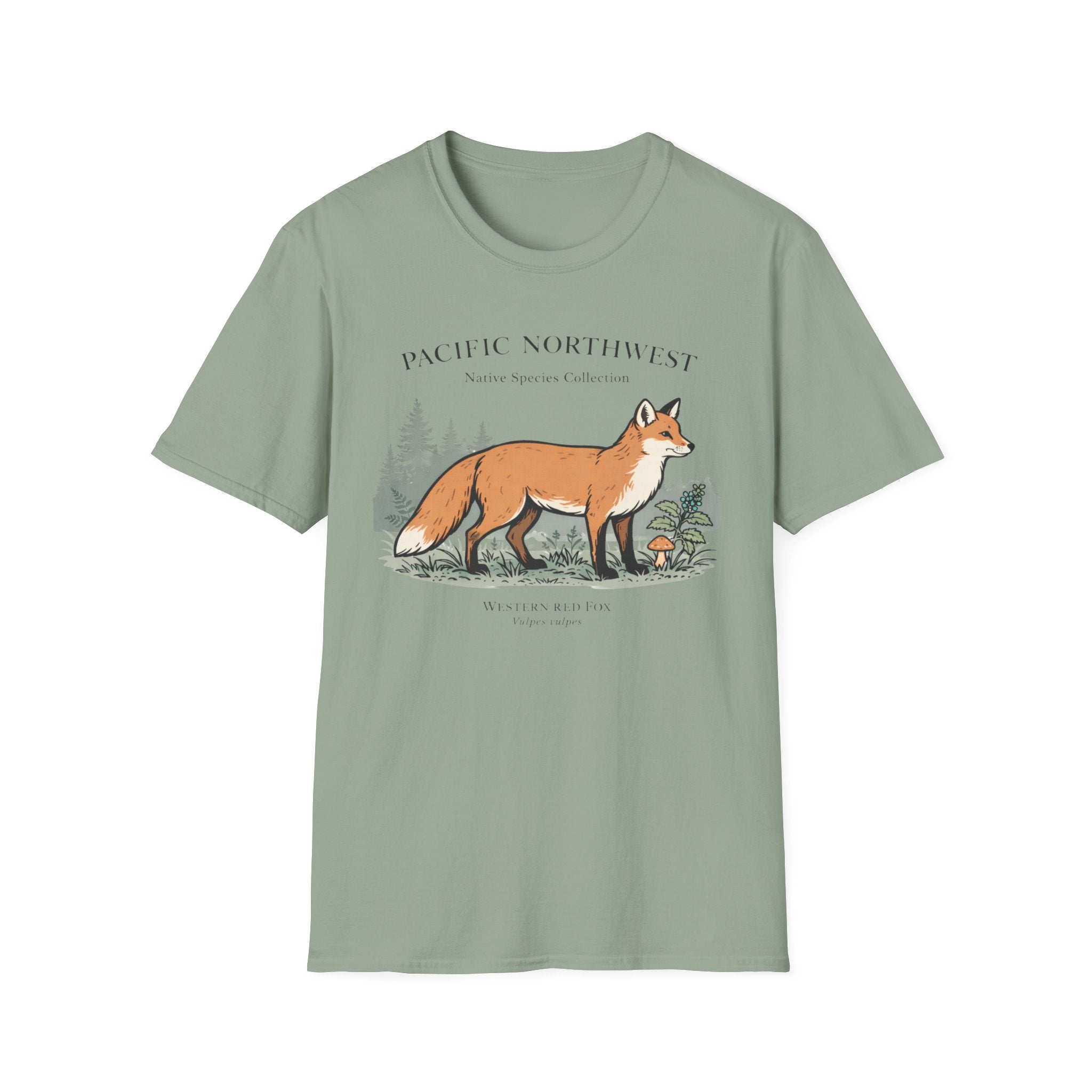 Pacific Northwest Native Species Collection Western Red Fox T-Shirt