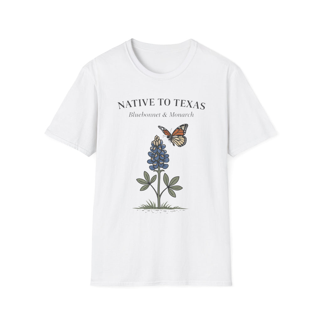 Native to Texas Bluebonnet & Monarch T-Shirt
