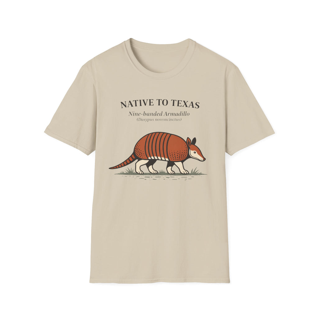 Native to Texas Nine-banded Armadillo T-Shirt