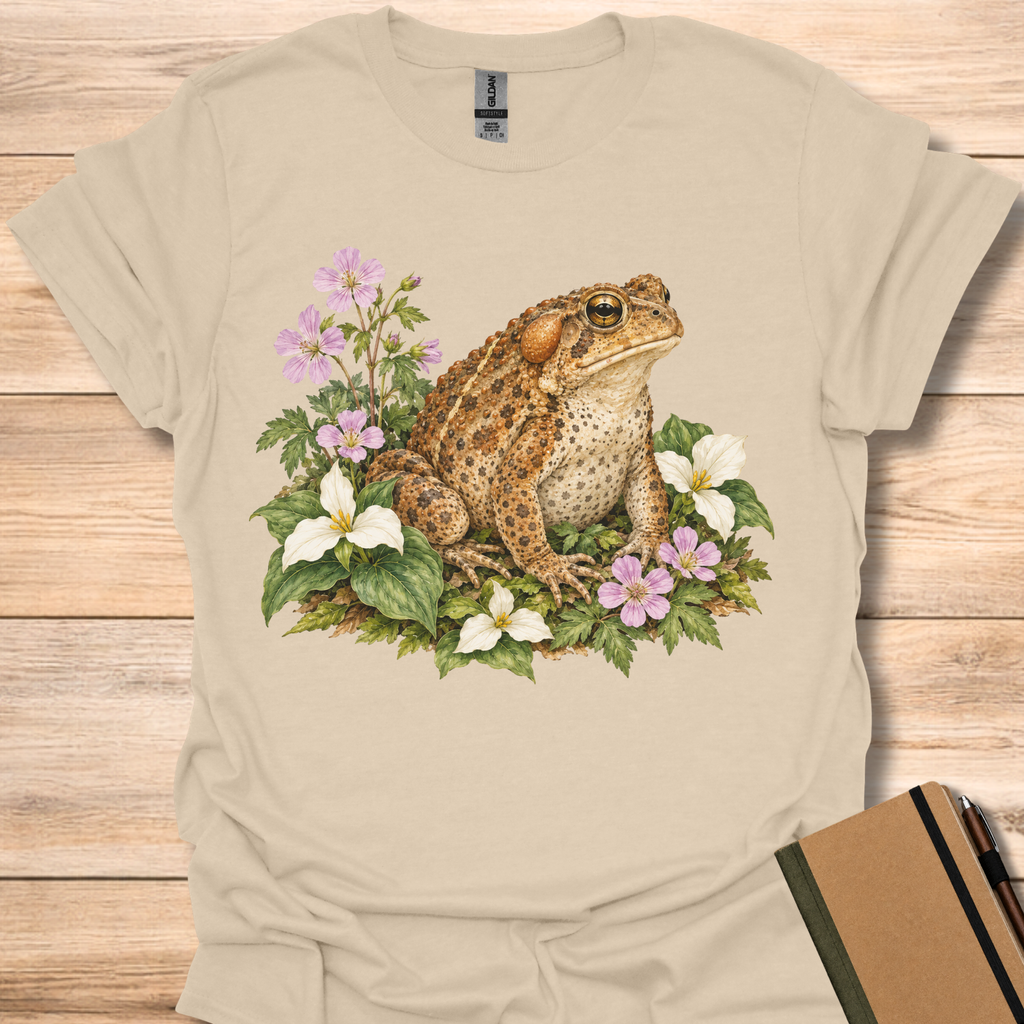 American Toad In Trillium - Sand