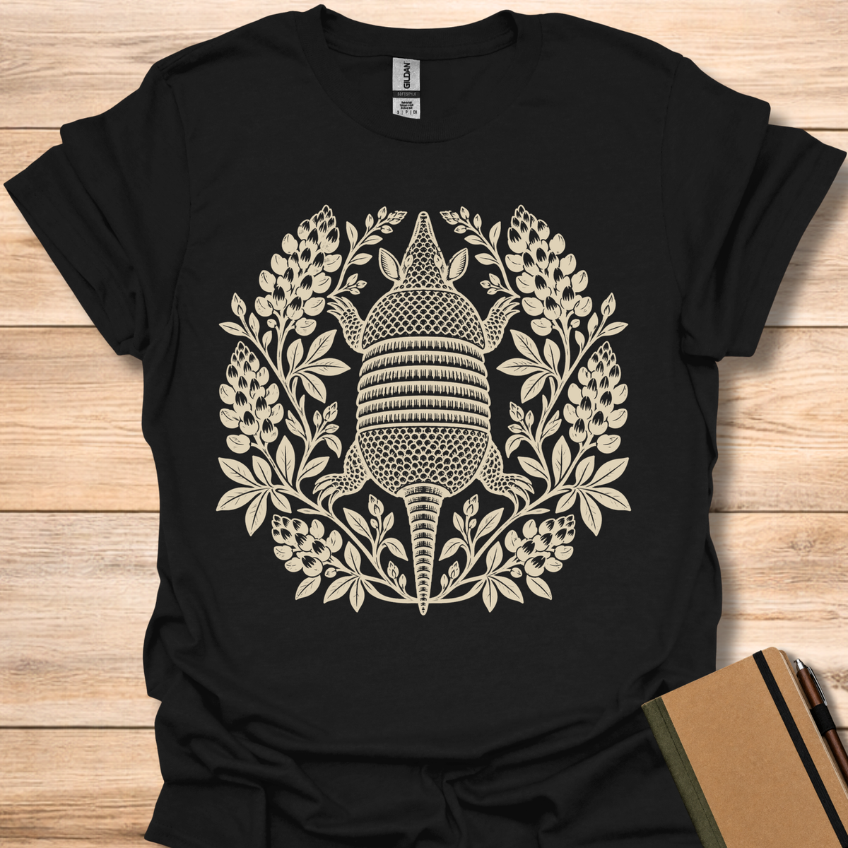 Armadillo Block Print - Black