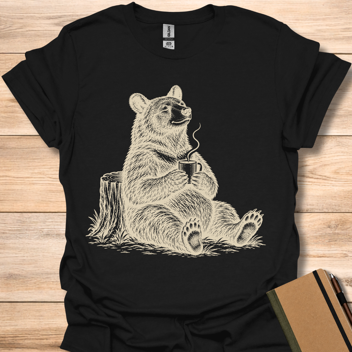 Bear With Coffee - Black