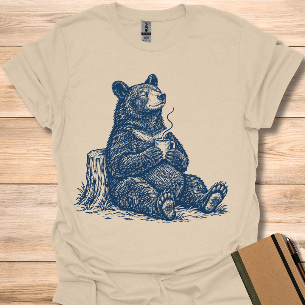 Bear With Coffee - Sand