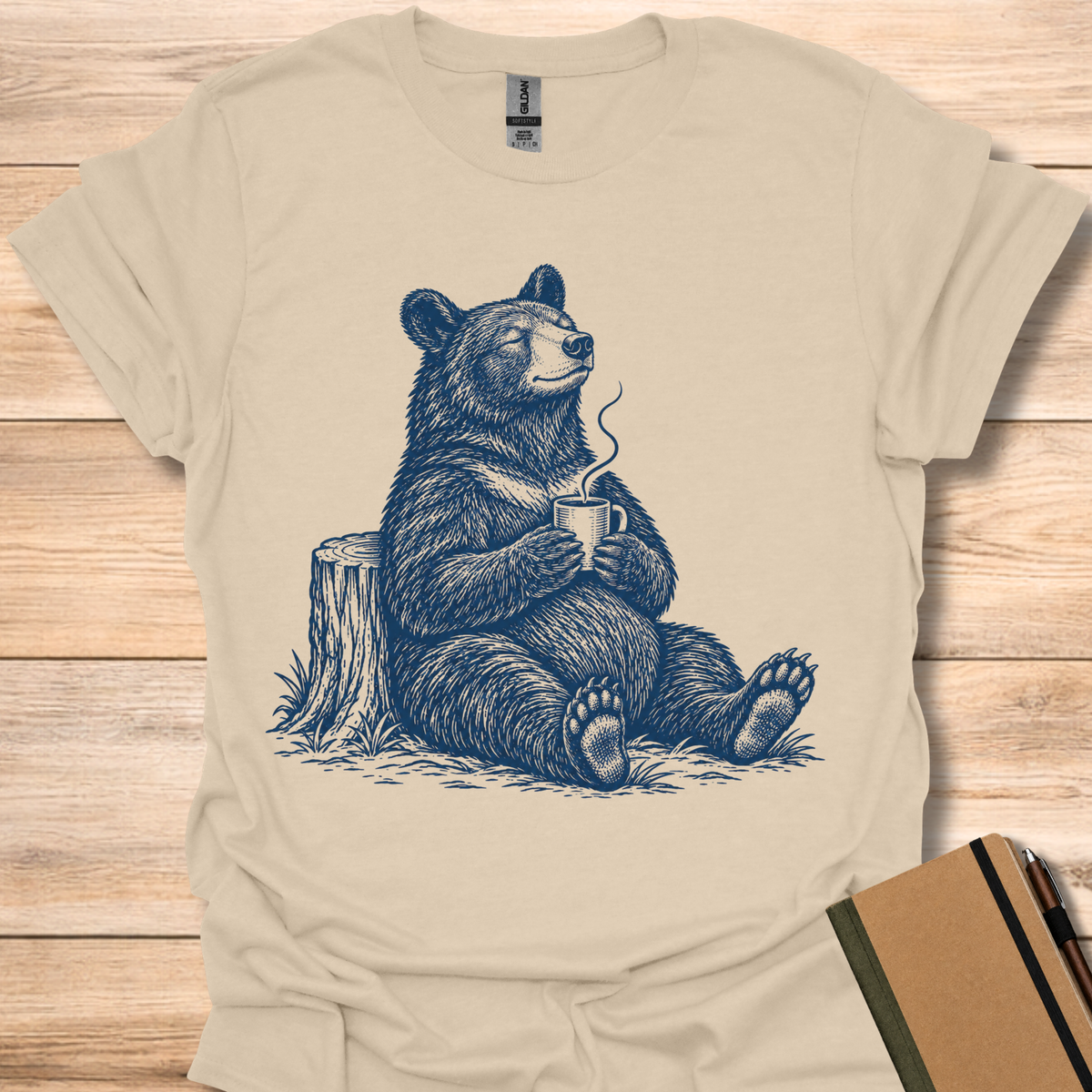 Bear With Coffee - Sand