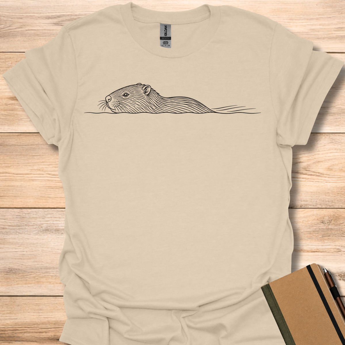 Beaver Line Art - Sand