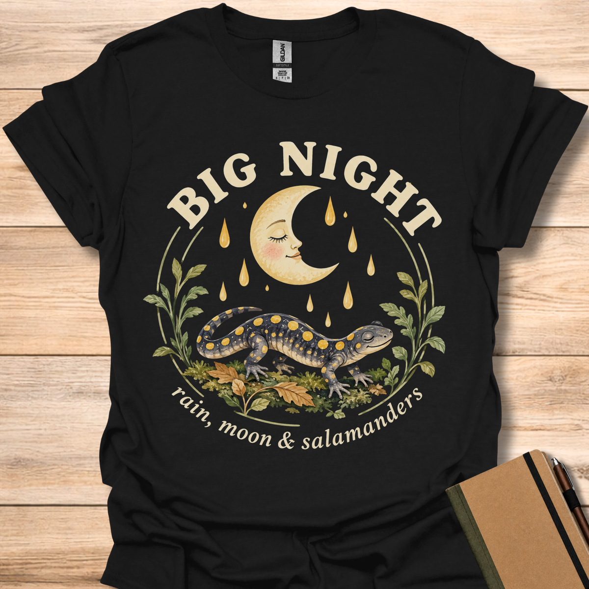 Big Night Salamander Moon - Black