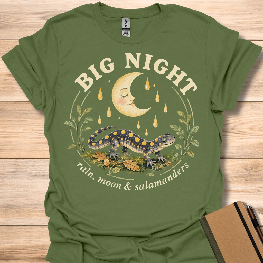 Big Night Salamander Moon - Military Green