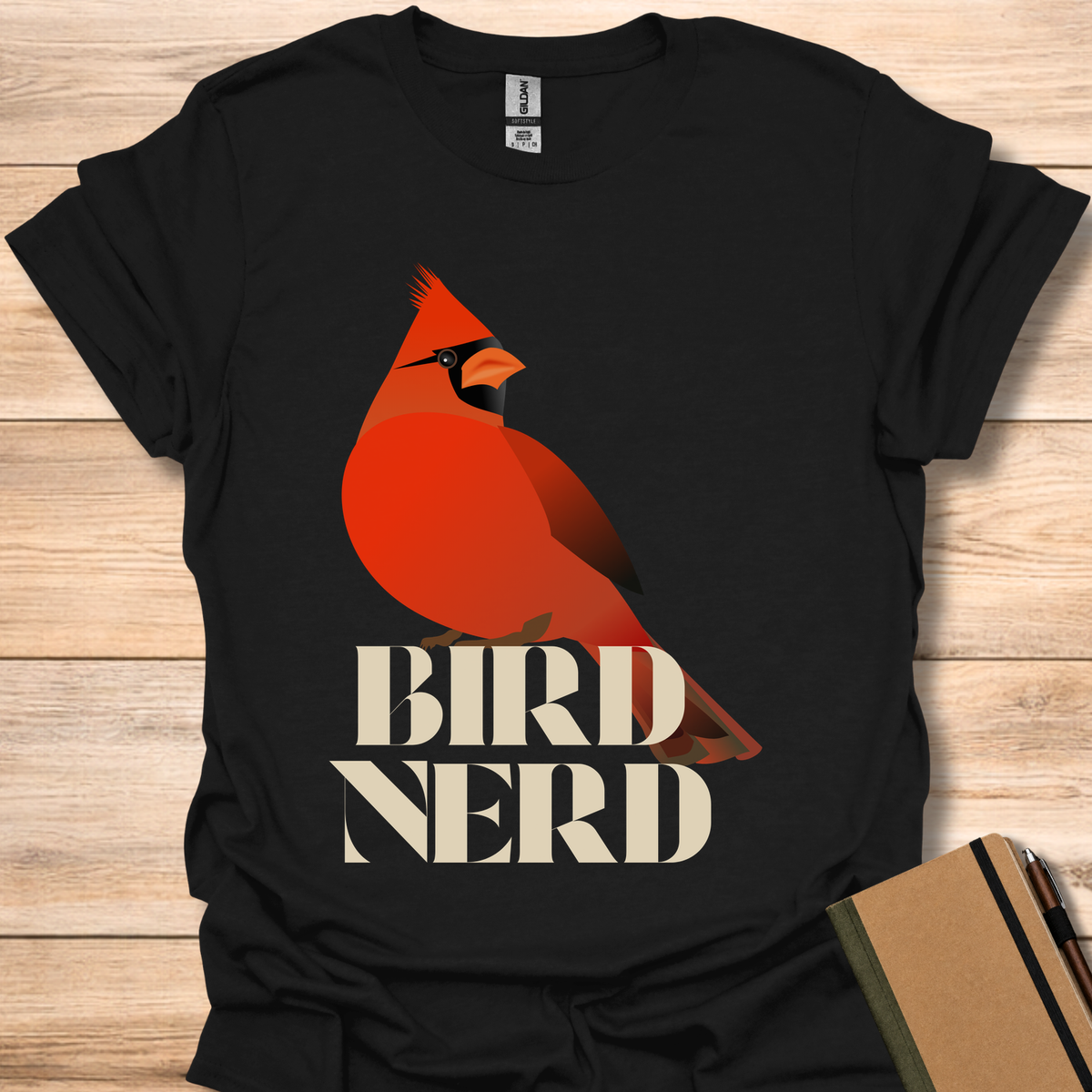 Bird Nerd Cardinal - Black