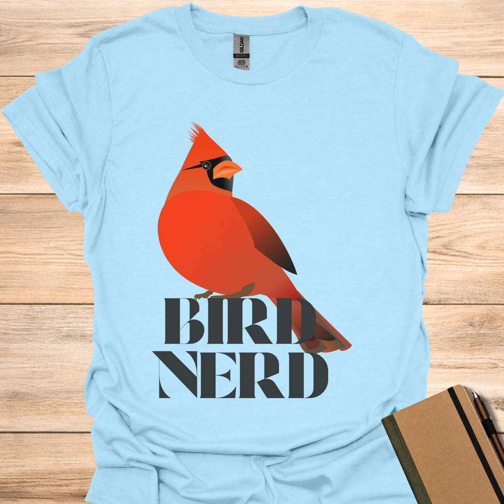 Bird Nerd Cardinal - Light Blue