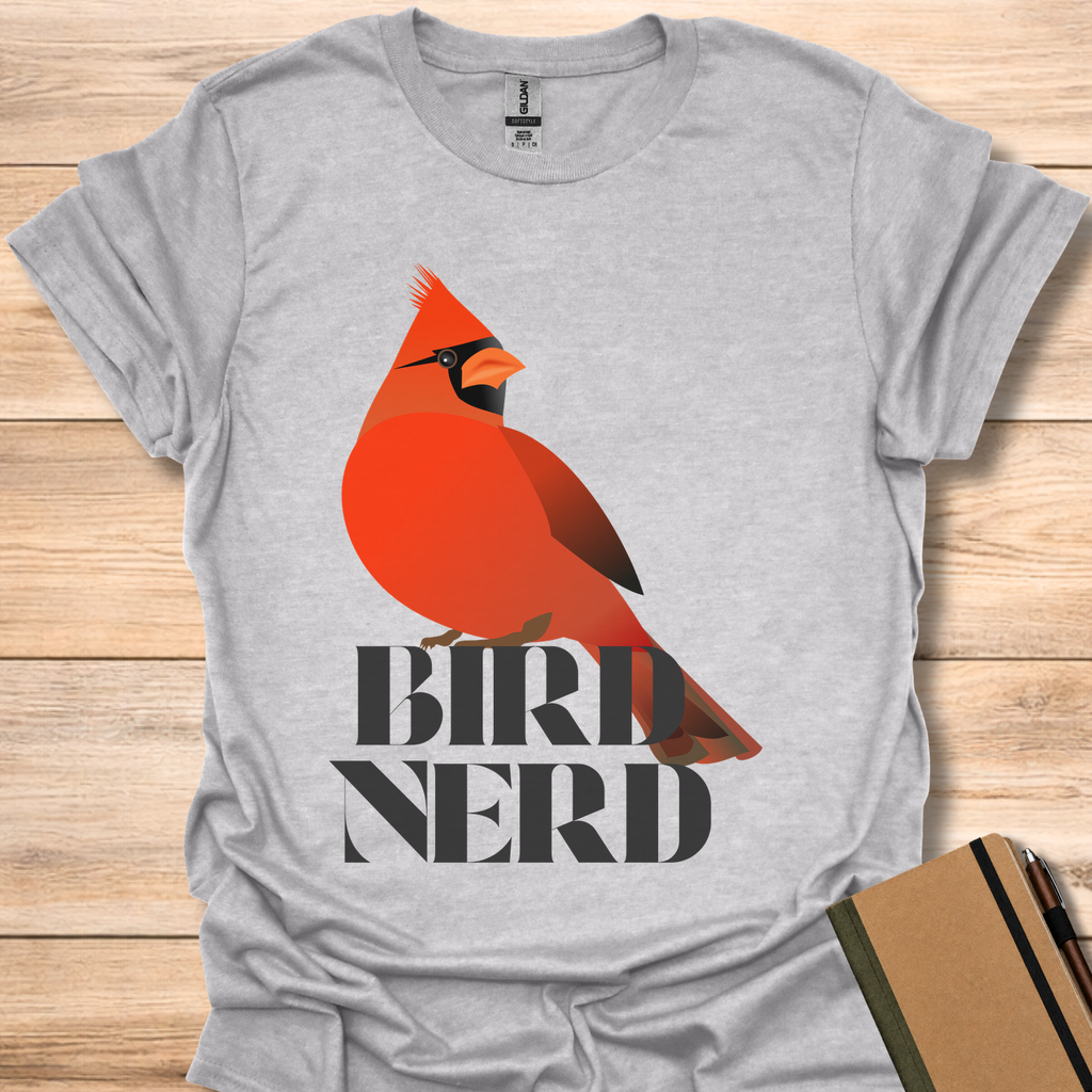 Bird Nerd Cardinal - Sport Grey