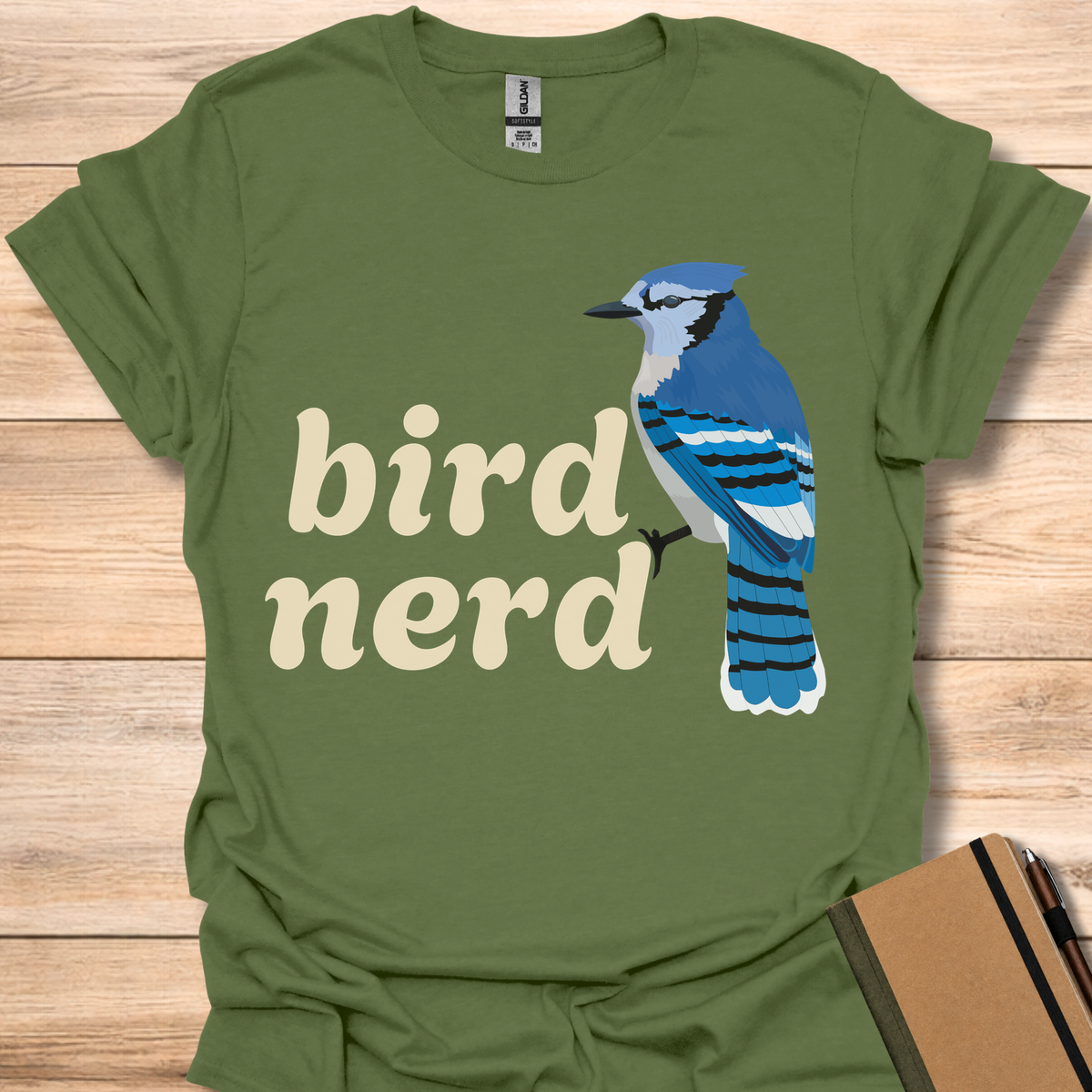 Bird Nerd Jay - Military Green