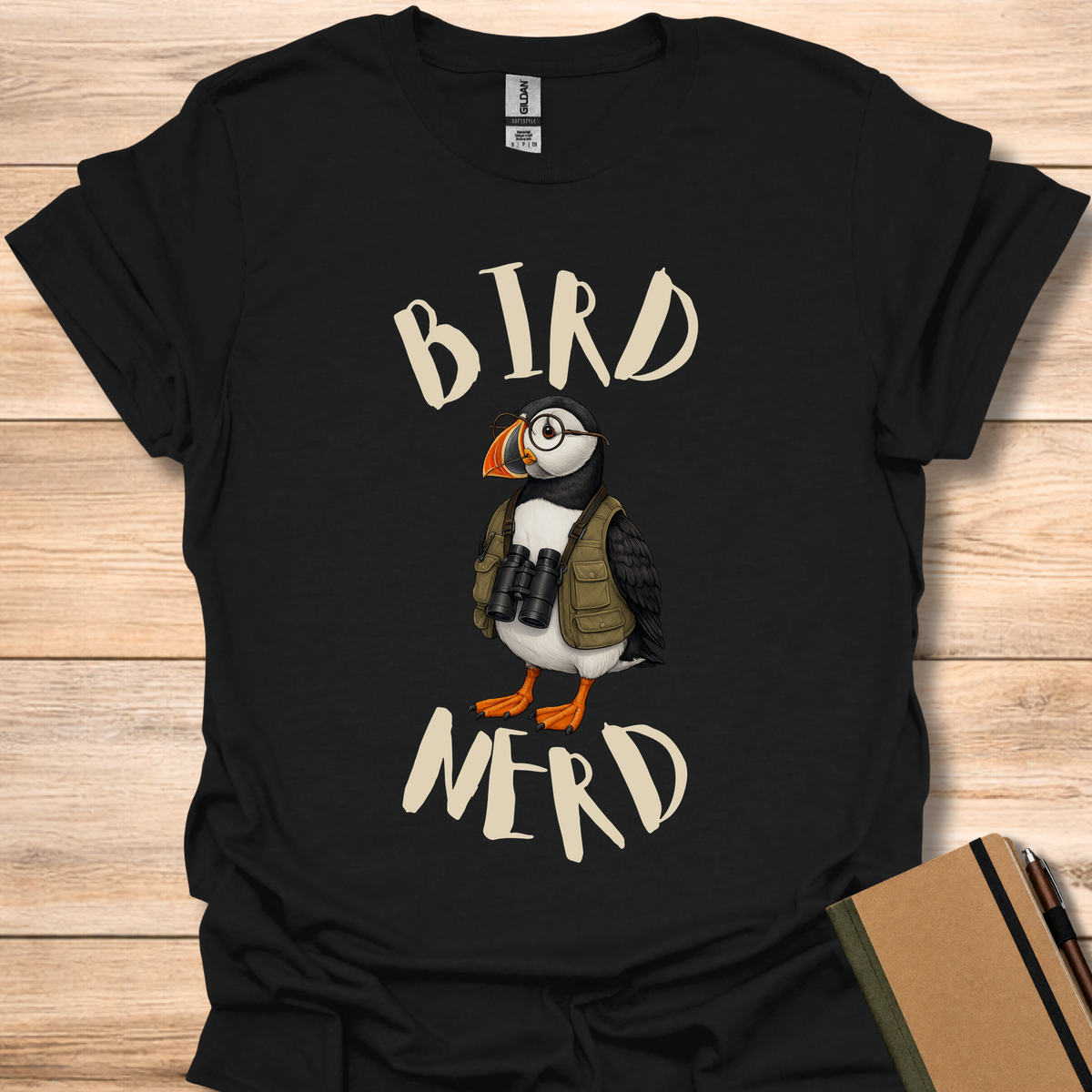 Bird Nerd Puffin - Black